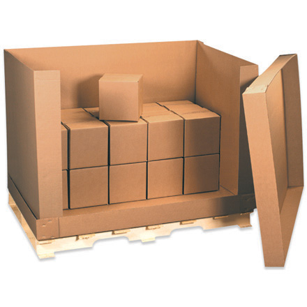 58 x 41 x 45" "D" Double Wall Corrugated Boxes With Pallet