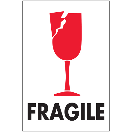 4 x 6" - "Fragile" Labels