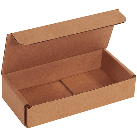 6 <span class='fraction'>1/2</span> x 3 <span class='fraction'>1/4</span> x 1 <span class='fraction'>1/4</span>" Kraft Corrugated Mailers