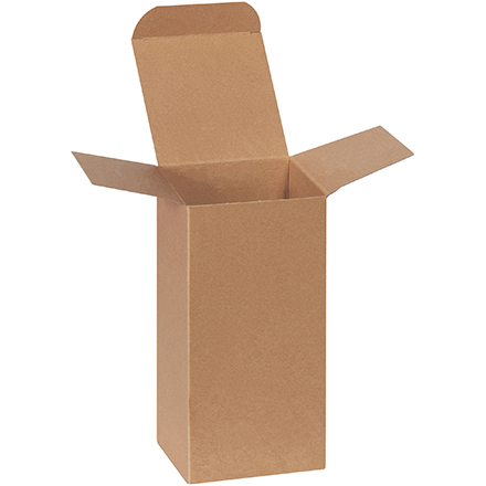 4 x 4 x 8" Kraft Reverse Tuck Folding Cartons