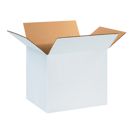 12 x 8 x 8" White Corrugated Boxes