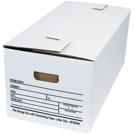 Interlocking Flap File Storage Boxes