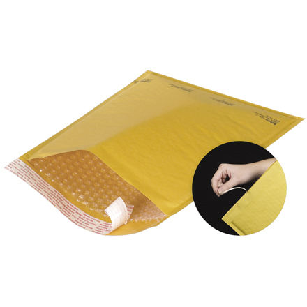 8 <span class='fraction'>1/2</span> x 12" Kraft (25 Pack) #2 Self-Seal Bubble Mailers w/Tear Strip