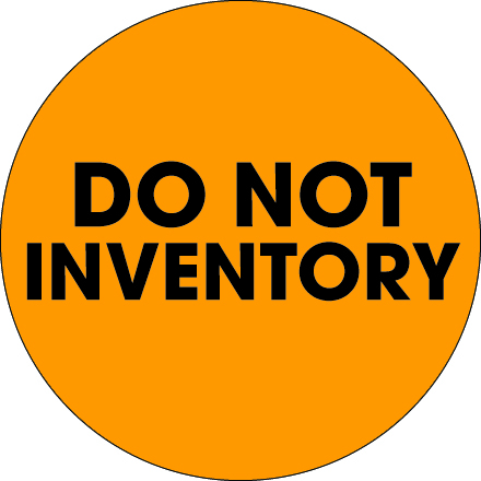 2" Circle - "Do Not Inventory" Fluorescent Orange Labels