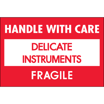 2 x 3" - "Delicate Instruments - HWC" - Fragile Labels