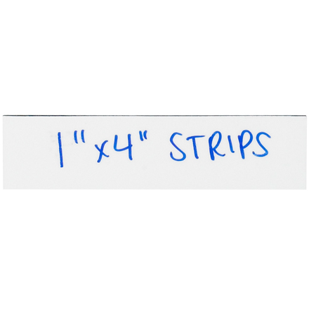 1 x 4" White Warehouse Labels - Magnetic Strips