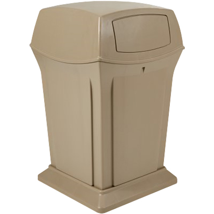 Rubbermaid<span class='rtm'>®</span> Ranger<span class='rtm'>®</span> Trash Can - 45 Gallon, 2-Way, Beige